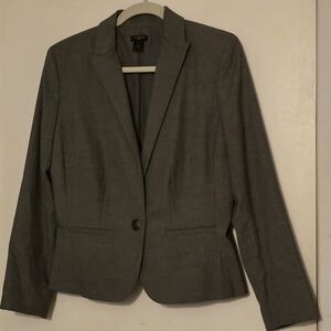 Ann Taylor Classic Gray Blazer And Pencil Skirt
